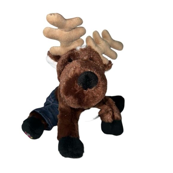 Ganz Webkinz Reindeer No Code with Clothes Stuffed Animal Plush HM137 - Picture 2 of 10